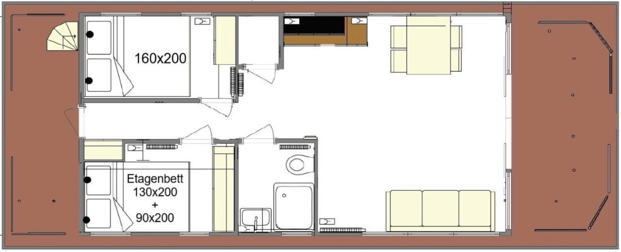 מלון Hausboot Fjord Nordstern Mit Dachterrasse In שלזוויג מראה חיצוני תמונה